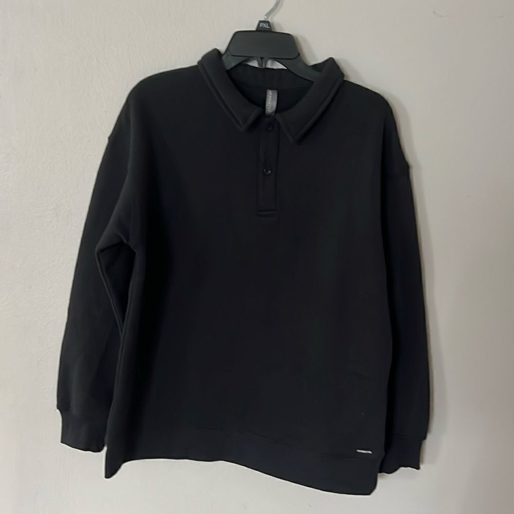 Mondetta Ladies' Collared Fleece Pullover Top